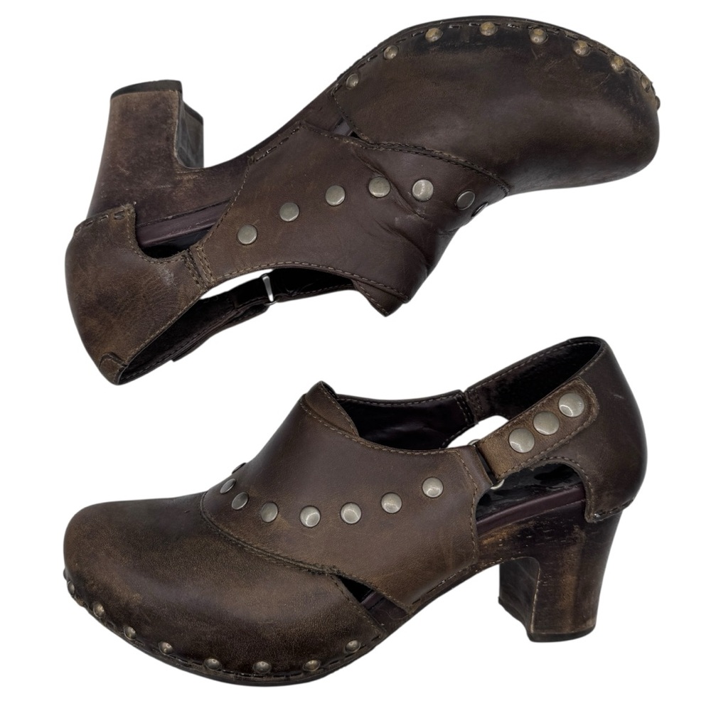 Dansko Women’s Brown Leather Dress Shoes with Studs - Size 37/ US 6.5-7